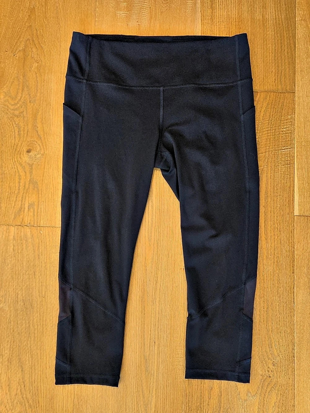 lululemon Nulu Mesh Panels High-Rise Crop 21" Black Leggings